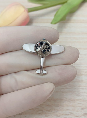百搭金属男女小飞机徽章衬衣胸章