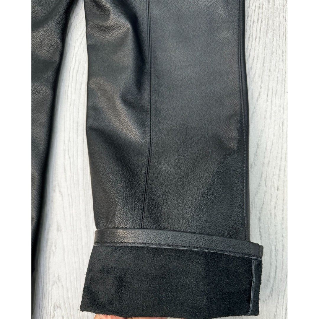 黑色法棍皮裤女春季新款大码高腰烟管直筒裤子小个子九分微喇裤,淘宝优惠券,粉丝福利购,淘宝优惠卷