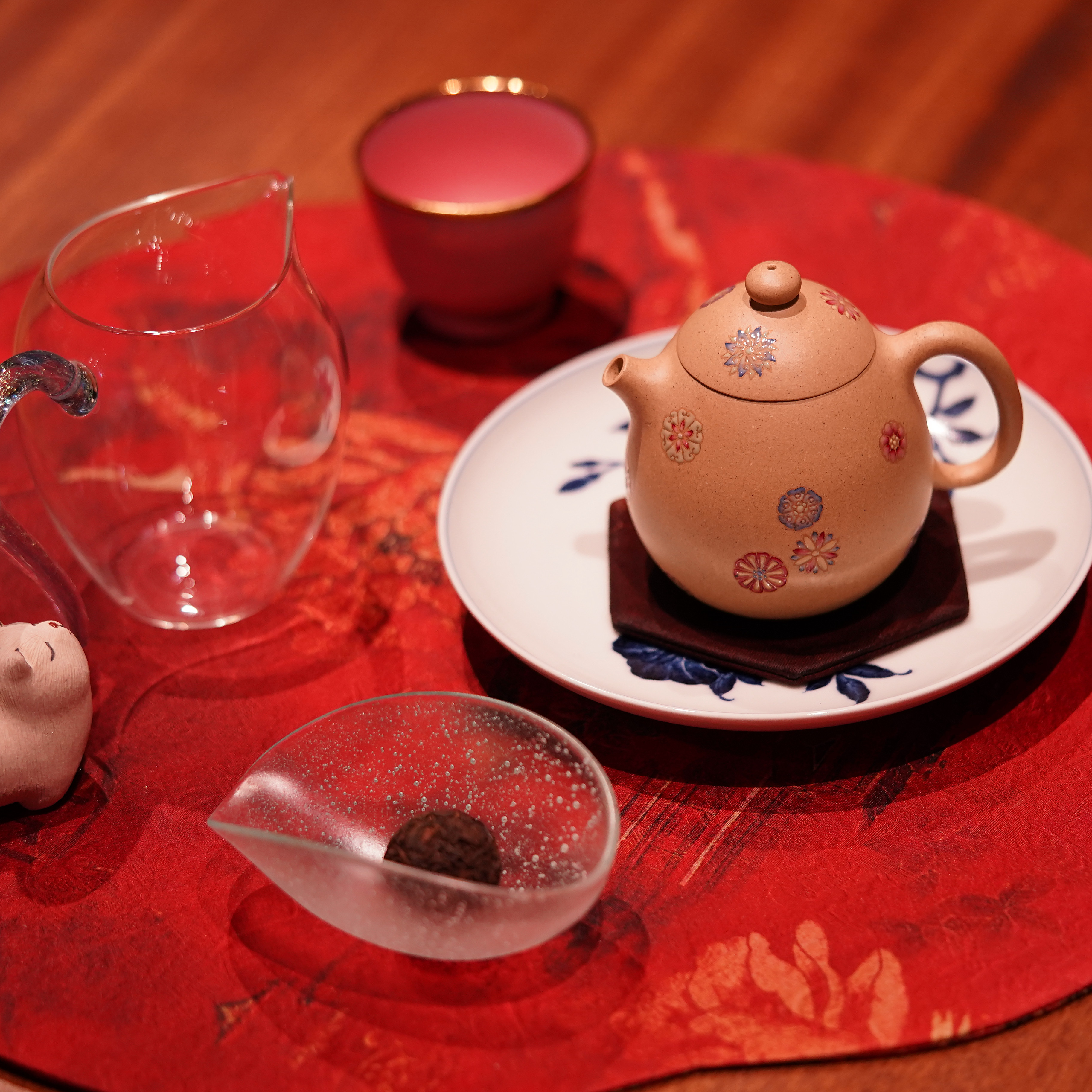 蜜糖紫砂｜原矿本绿皮球花龙蛋壶 珐琅彩宝石釉工艺 160ml,淘宝优惠券,粉丝福利购,淘宝优惠卷