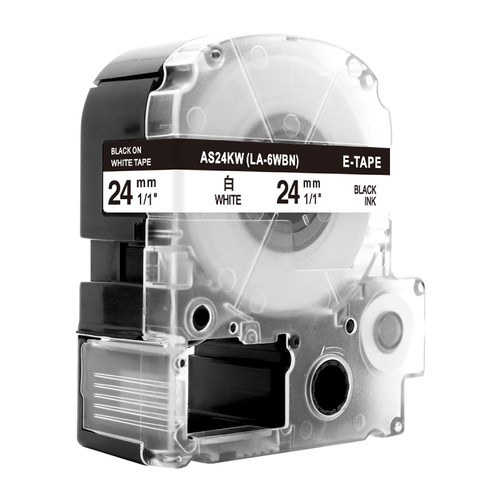 适用锦宫标签机色带24mm白底黑字ss24kw便携sr550c线缆600p打印纸 - 图3