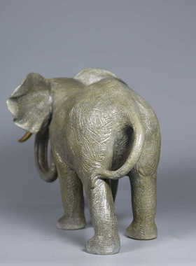 非洲大象大象摆件客厅装饰品彩铜