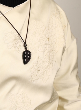 寅亥堂黑曜石金枝玉叶吊坠