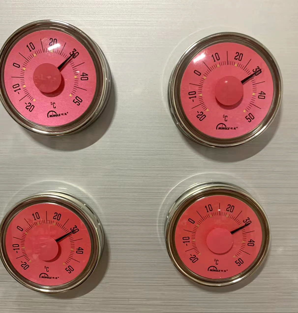 明高高精度温度计室内外防水不锈钢温度计强磁可吸冰箱温度计大棚 - 图2