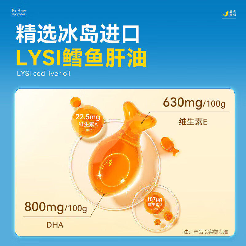 康恩贝鳕鱼肝油软胶囊宝宝儿童学生青少年中老年人鱼干油DHA正品,淘宝优惠券,粉丝福利购,淘宝优惠卷