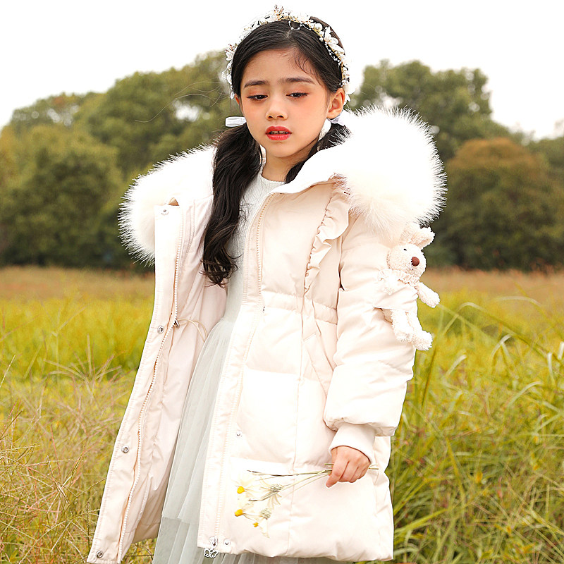 女童2021新款洋气中长款中大儿童装 沐之羽羽绒服