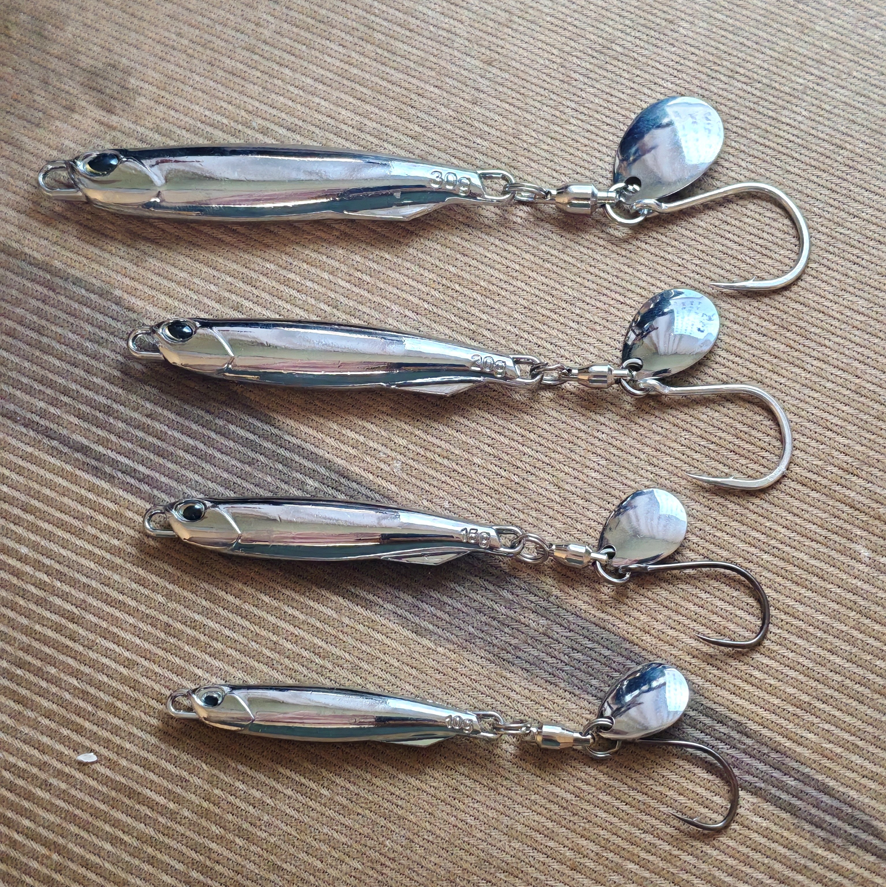 电镀鲅鱼马鲛铁板鲈鱼翘嘴淡海水船钓岸抛路亚饵旋转亮片单尾钩,淘宝优惠券,粉丝福利购,淘宝优惠卷