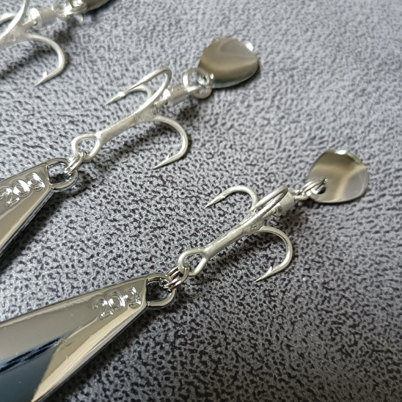 钓鲈鱼鲅鱼铁板电镀镜面银色带亮片三本钩淡海水岸投翘嘴路亚饵,淘宝优惠券,粉丝福利购,淘宝优惠卷