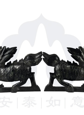 麒麟安泰如意系列家居风水镇宅天然玉石装饰摆件安泰粉人生基因