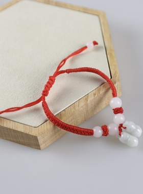 中国风 传统手工艺 玉石编织手链手串 路路通 花生 如意 一个价