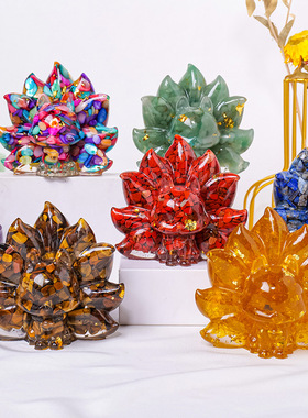 天然水晶粉晶九尾狐摆件