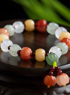 天然水晶手链女款招财手串送女友礼物天然金丝玉东陵玉过难关手串