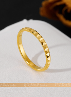 钛钢精致个性齿轮戒指