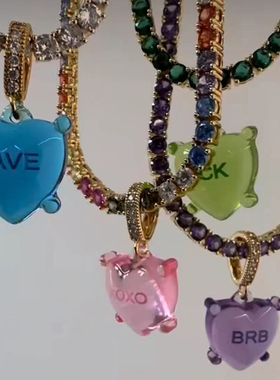 XTASTE 挪威 CRYSTAL HAZE爱心吊坠项链下单送素链时尚款原创百搭