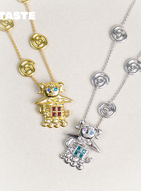 咕咕旋风小猪当家项链小众设计师