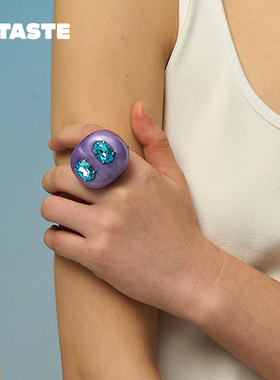 咕咕GOODGOOD彩色宝石猪鼻戒指