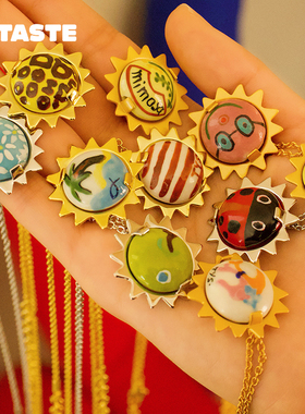 TysGrocery手绘高岭土陶瓷项链