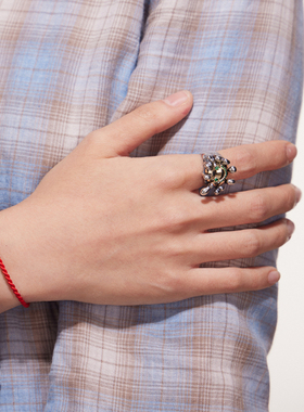 【限时7折】XTASTE 9 OBJECTS水花笑脸戒指原创设计戒指有趣好玩