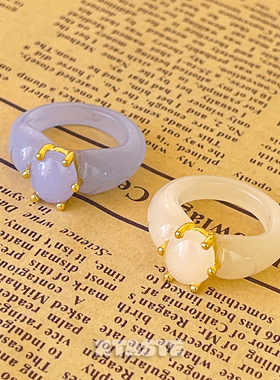 圆钻戒指3D打印设计可爱女生配饰