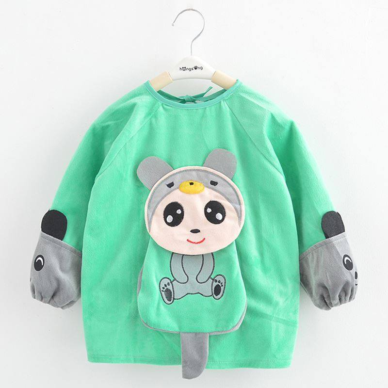 秋冬儿童罩衣宝宝防水防脏长袖围裙水晶绒反穿衣吃饭罩衫婴儿围兜,淘宝优惠券,粉丝福利购,淘宝优惠卷