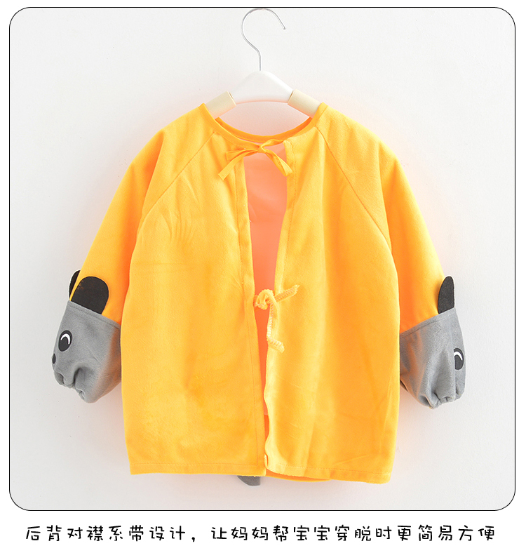 Baby coverall crystal velvet autumn and winter long sleeve anti-dirty