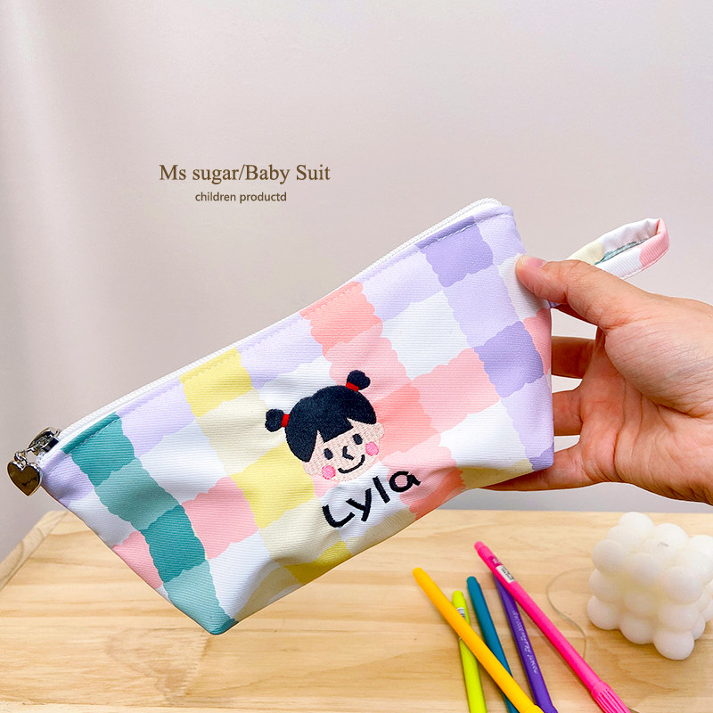 儿童韩版姓名个性定制便携卡通防水钥匙包零钱包笔袋女化妆包礼物,淘宝优惠券,粉丝福利购,淘宝优惠卷