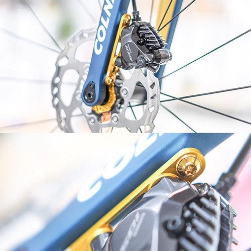 Chaser公路车R8170碟刹160碟片超轻平装夹器转换座 前后刹车底座 - 图0