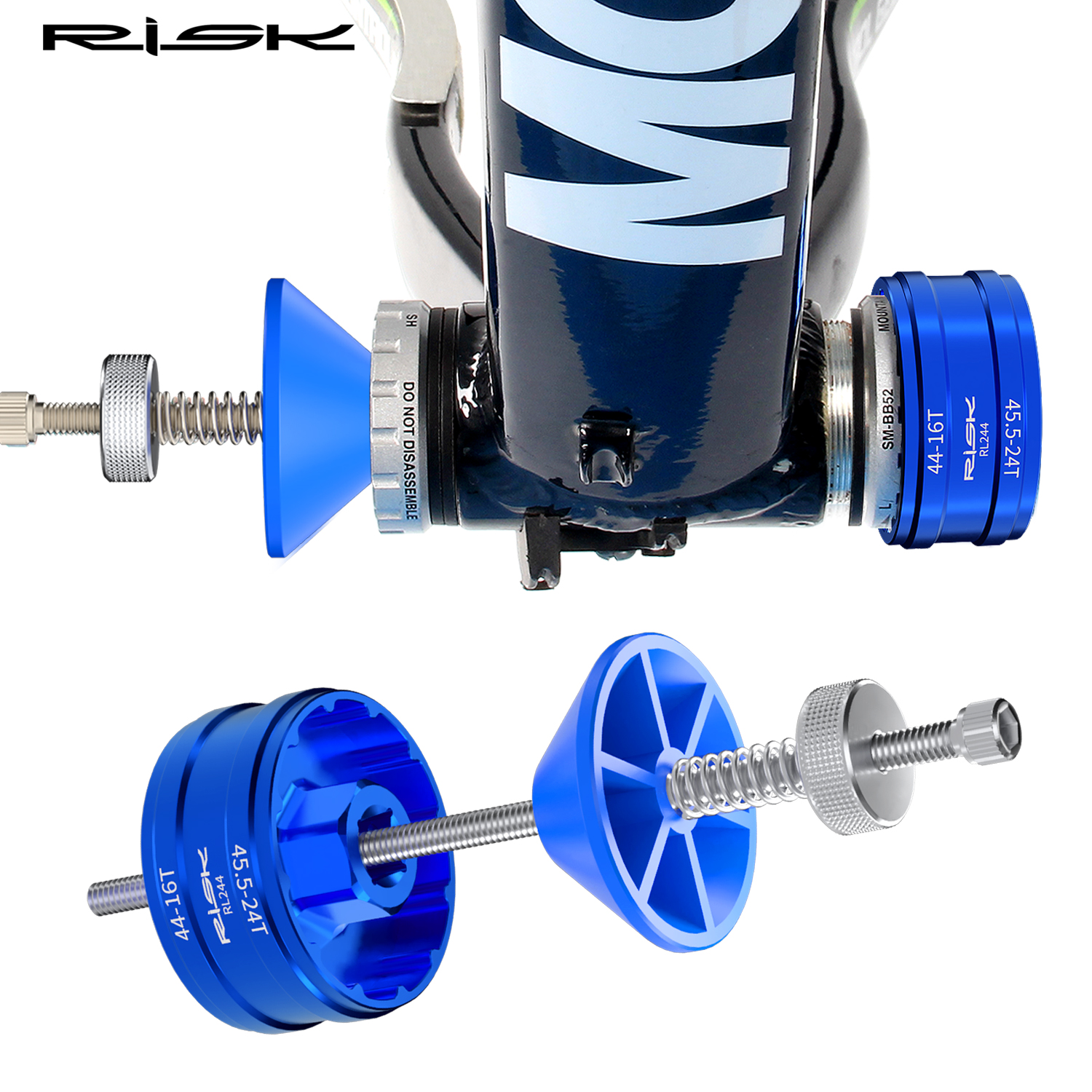 RISK自行车中空一体中轴扳手DUB牙盘安装拆卸工具BB52山地公路 - 图1