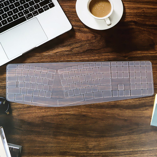 罗技键盘膜MK850K860K950WAVE键盘保护膜硅胶防尘罩防水防尘贴膜 - 图3