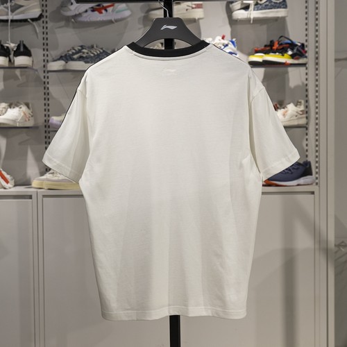 李宁短袖T恤情侣2024夏季男女冰丝美式宽松圆领运动上衣AHSU657 - 图1