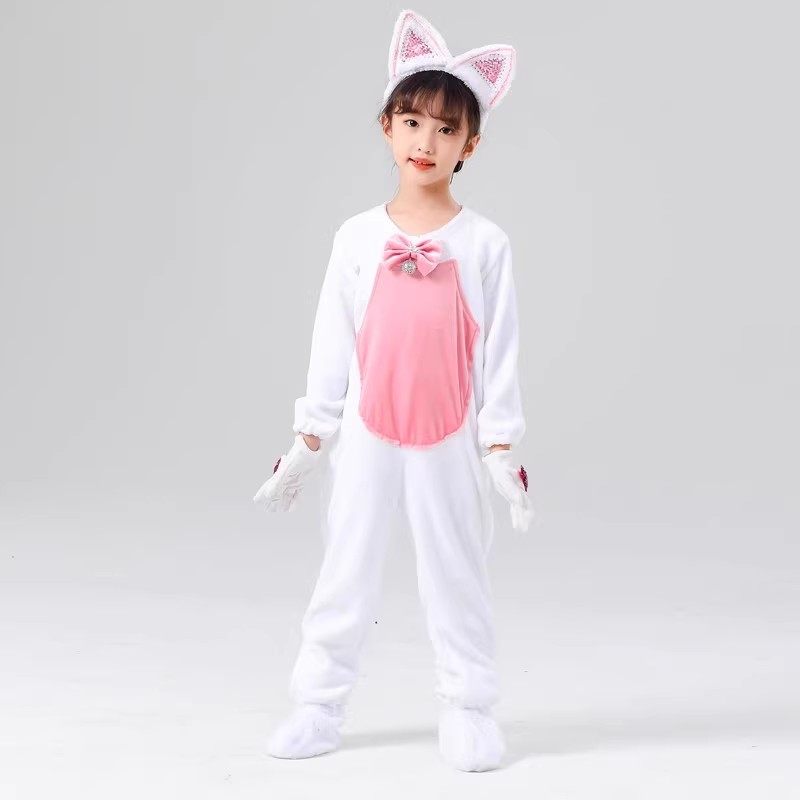小猫动物服小猫钓鱼演出服猫咪儿大童舞蹈表演服波斯猫纱裙舞台装,淘宝优惠券,粉丝福利购,淘宝优惠卷