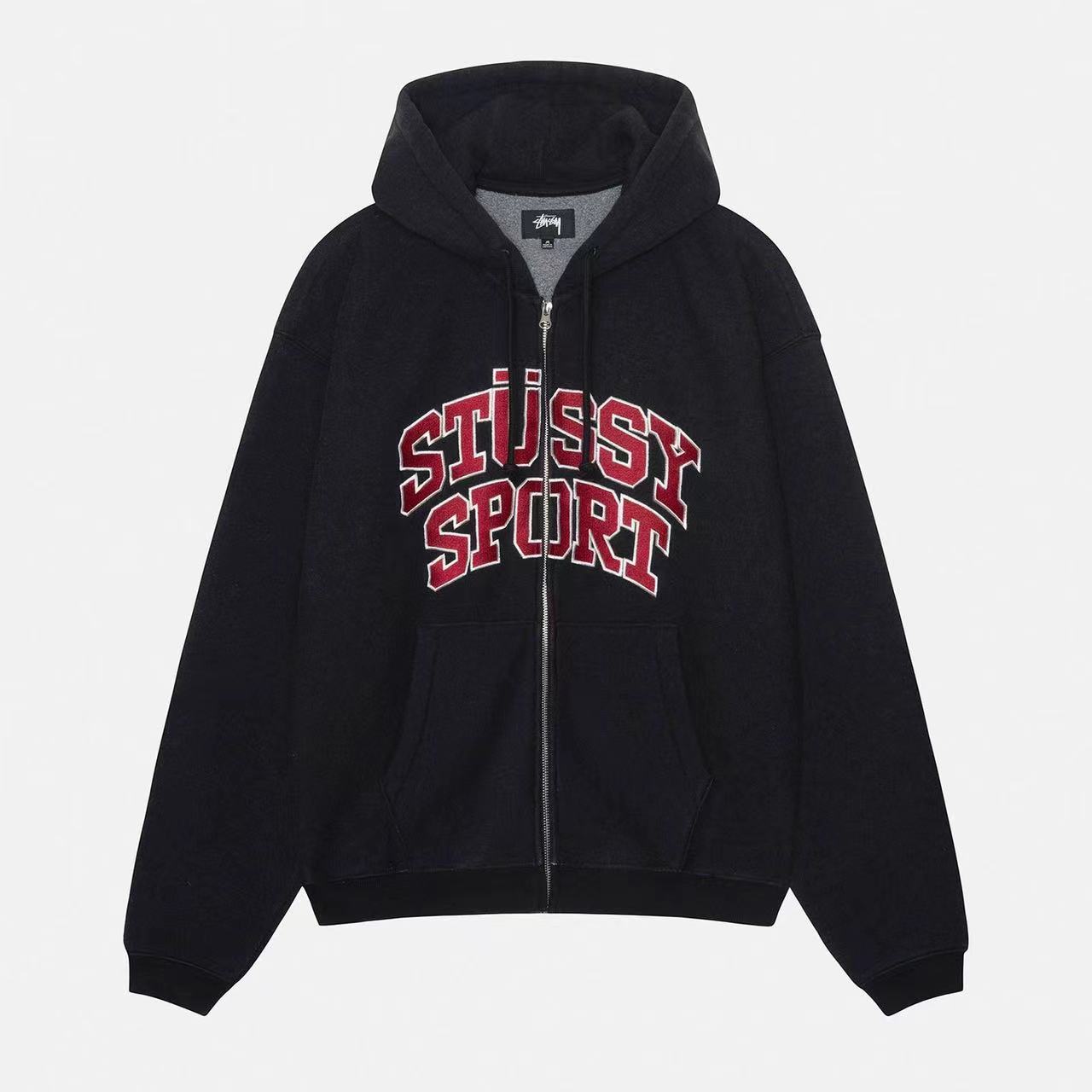 现货日本Stussy STÜSSY 运动拉链连帽衫男女款24ss - 图1