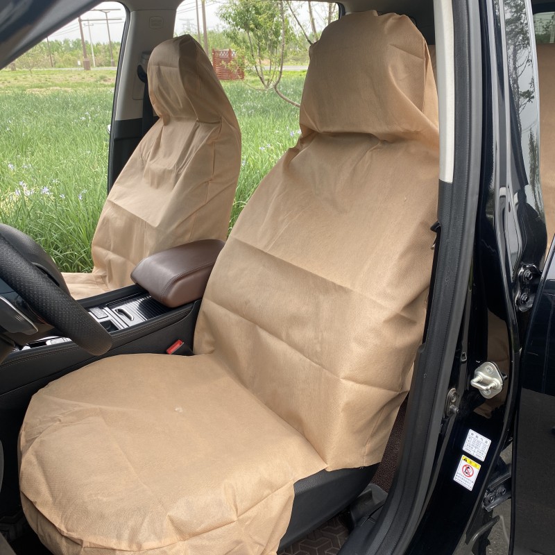 加厚环保一次性无纺布汽车座套全包保护套防尘防脏无纺布座椅套 - 图0