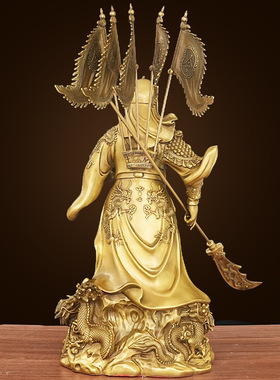 大号铜关公武财神铜像关二爷像家居公司关帝圣君神像铜摆件