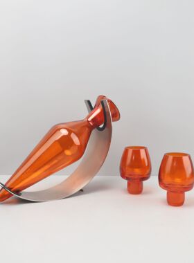 现代极简金属透明酒具摆件样板房家居玄关茶几客厅创意工艺品摆件