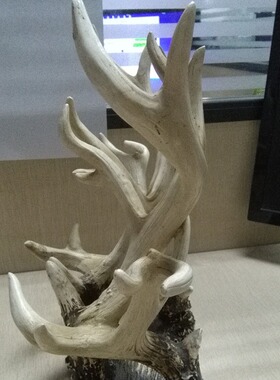 厂家直销 树脂工艺摆件麋鹿角装饰品批发鹿头家居摆件