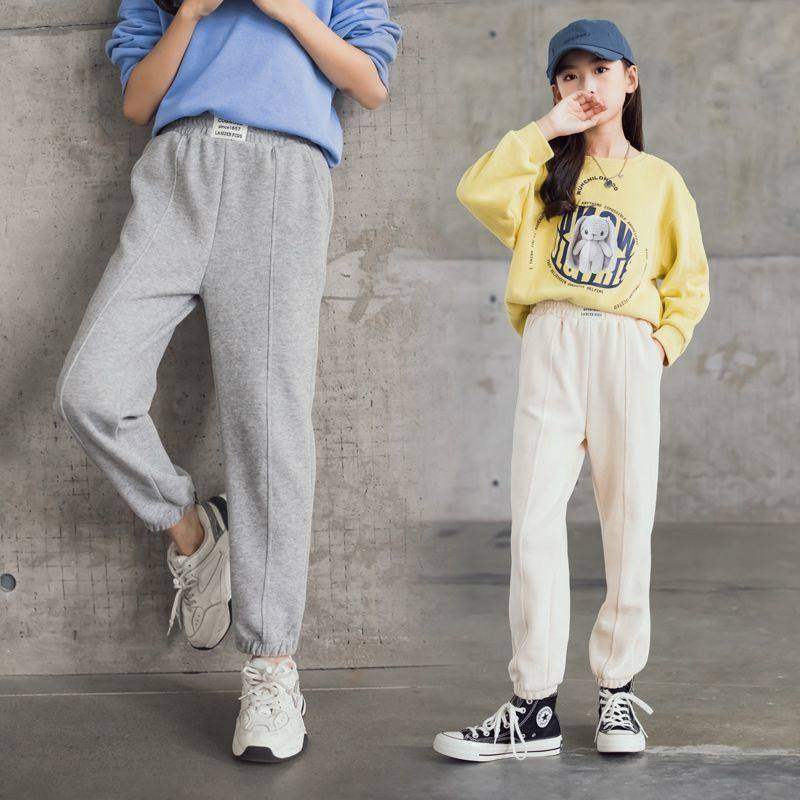 女童运动裤春秋新款百搭儿童休闲卫裤长裤中大童舒适宽松束脚裤子,淘宝优惠券,粉丝福利购,淘宝优惠卷