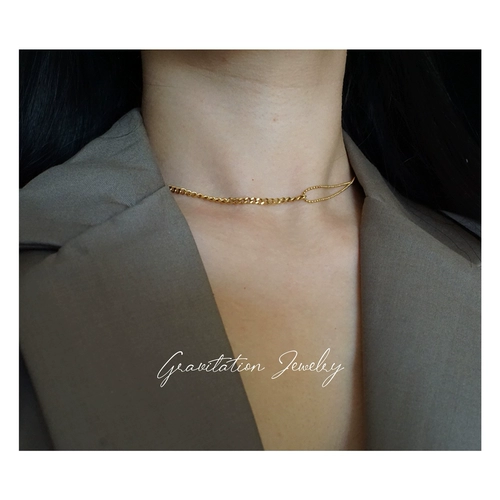 Минималистичная цепь, цепочка до ключиц, универсальный чокер, украшение-шарик, ожерелье, европейский стиль