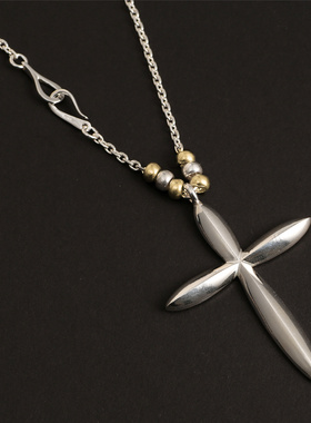 925纯银十字链手工十字架