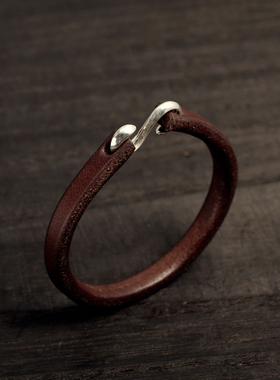 印第安风格枥木鞍革皮手环