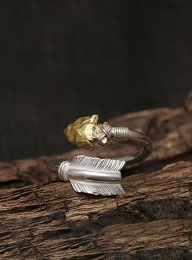 925纯银情侣戒指FA箭头戒