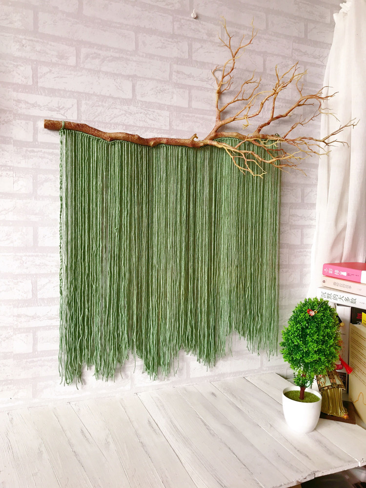 ins北欧手工编织染色挂毯古风饰品 民宿客厅卧室装饰挂布树枝壁毯,淘宝优惠券,粉丝福利购,淘宝优惠卷