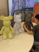 53 cm handmade DIY stick drill large drill violent bear pendulum piece Sticky Drill Bear Full Drill Net Red Holiday Gift for Girls