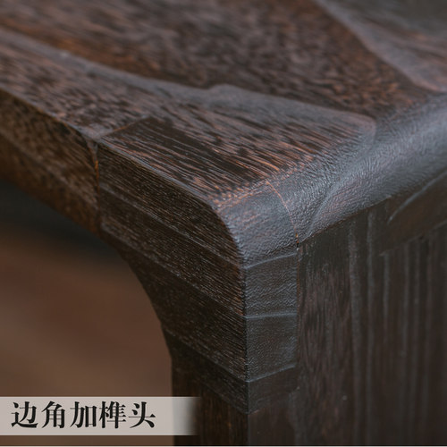 古琴桌凳共鸣琴桌禅意燕尾榫卯结构烧桐木实木新中式古琴桌矮琴桌 - 图2