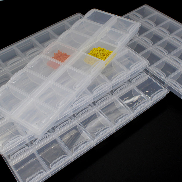 Transparent multi-grid storage box 28 cubicles and 21 cubicles