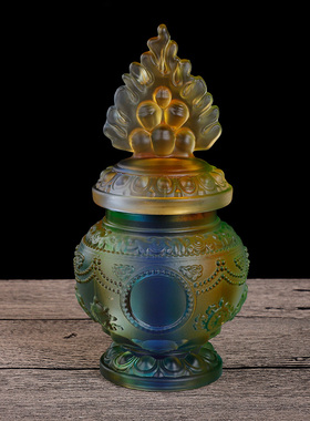 藏式密宗水琉璃宝瓶吉祥八宝摩尼