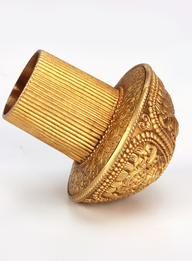 唐卡轴头纯铜藏式八吉祥