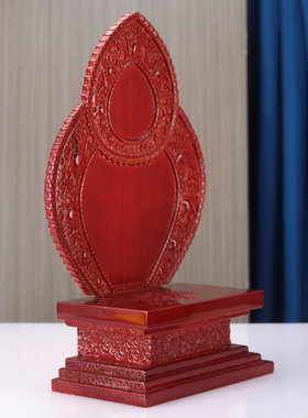 实木浮雕底座座台橡胶