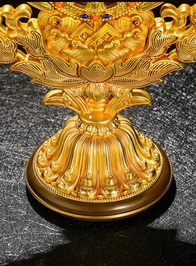 藏式纯铜佛前摆件供奉套装