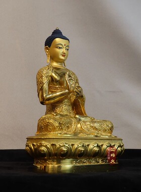 藏式纯铜燃灯佛佛像摆件7寸1