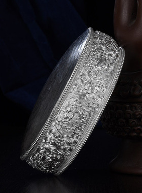 曼茶罗修盘999纯银纯手工